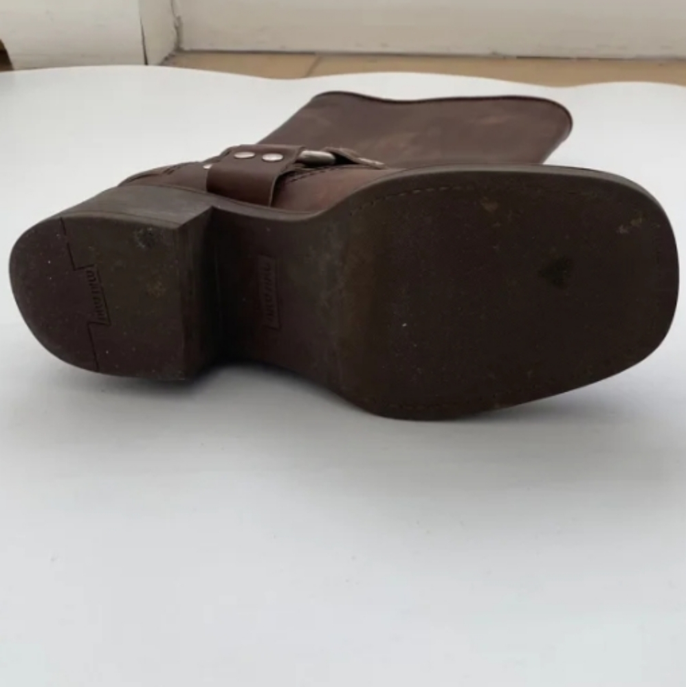 Miu Miu Harness Buckle Boots Brown Leather - Picture 5 of 11